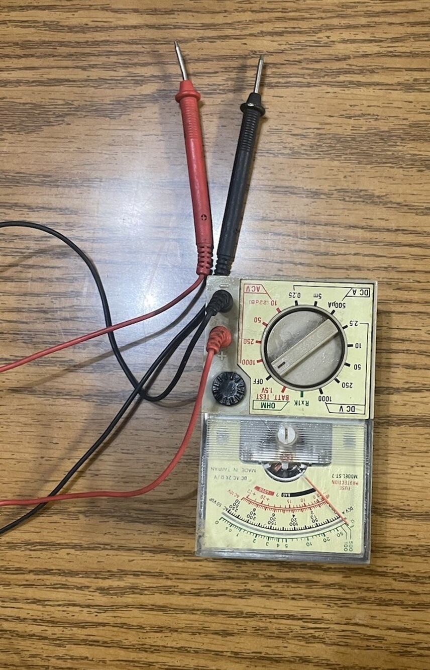 Vintage ST-7 Analog Multimeter VOM Tester Fuse Protection Taiwan TESTED WORKING